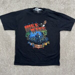 1999 Bike Week Daytona Beach T Shirt Mens XL Black Motorcycle Eagle USA